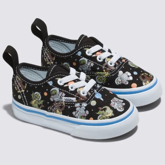 🌌 Vans Toddler Glow Cosmic Zoo Authentic Elastic Sneakers – Size 4 👟✨ - Picture 2 of 7